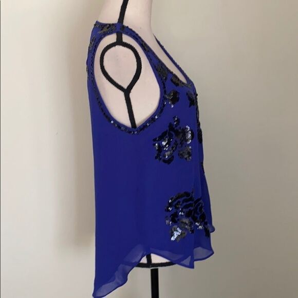 MM COUTURE by MISS ME Blue Sleeveless Tank Top S - Picture 15 of 16